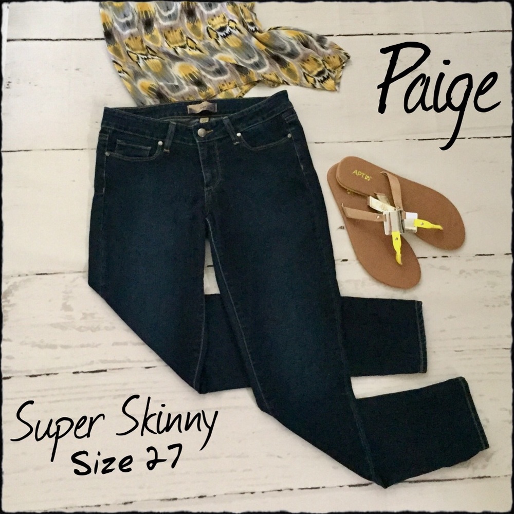 Paige Stretch Skinny Jeans Size 27
